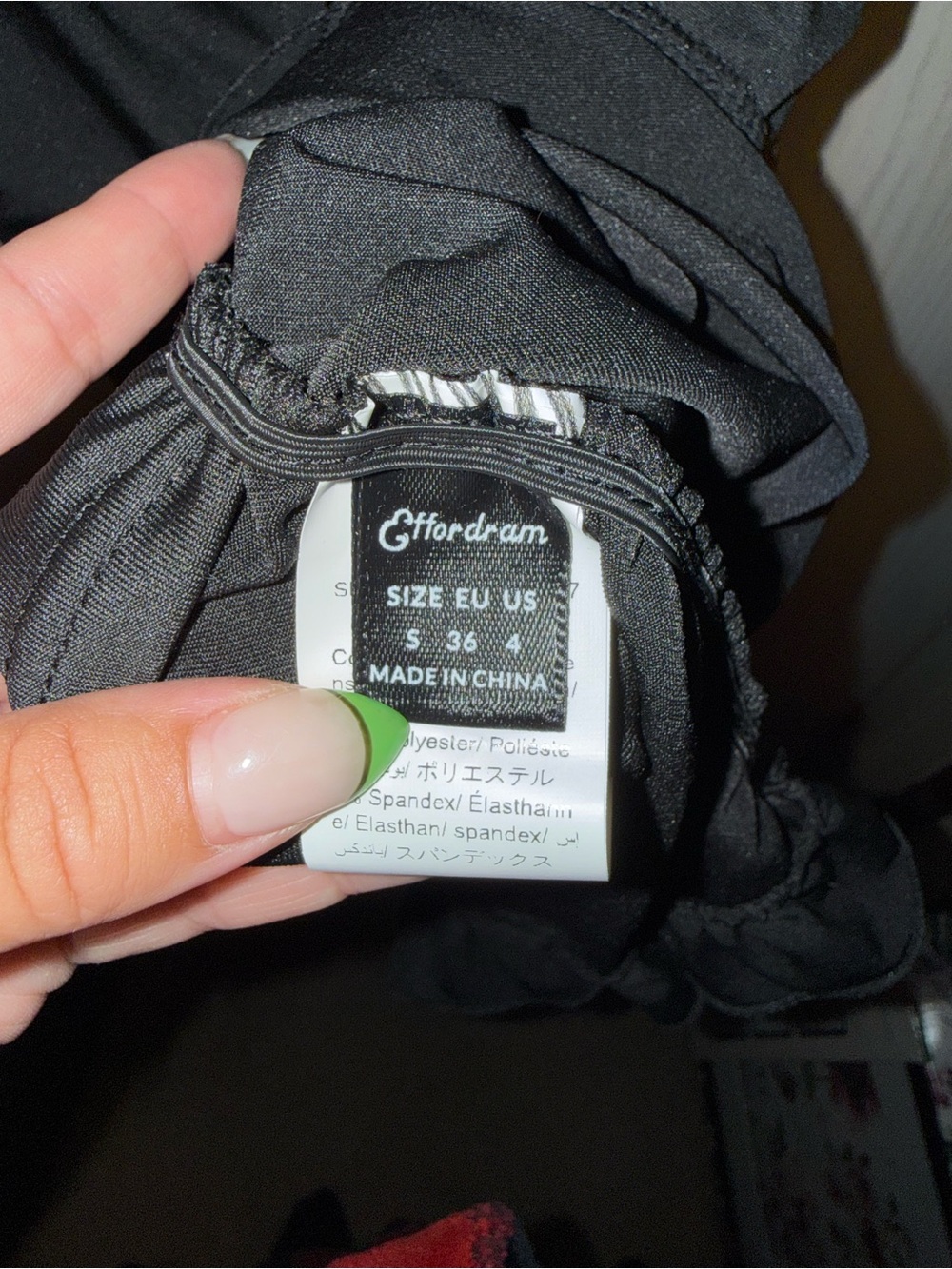 SHEIN Black Short-Sleeve Tie-Front Ruched Mini Dress - Picture 3 of 3